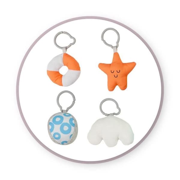 MoMi Aktivitetsteppa Lamalove Lekmatta för Baby Utbildande Multicolor Lama