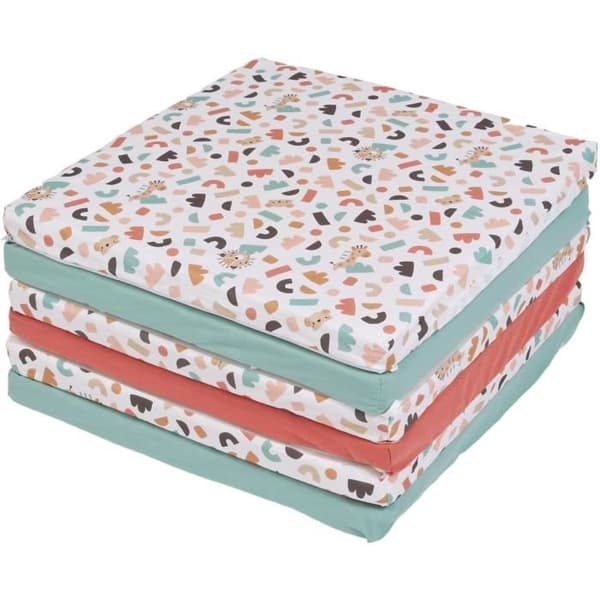 Maxi aktivitetsmatta Malin - TINEO - Evolutiv 5-i-1 matta - 180 x 120 cm - Geometrisk / Roliga djur
