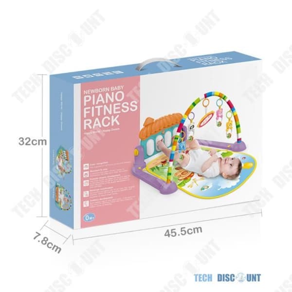 TD® matta lekplats Musikstöd bebis flicka pojke sånger leksaker förtrollad trädgård födelse piano hängande spegel hög kvalitet