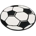 Miniatyrbild 1 av 2: Matta för barn och unga PP Fussball, rund, vit, 100x100