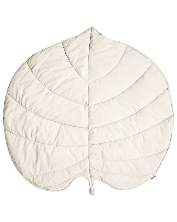 Lekematte i Off White Bomullsdekke Bladformet Vattert 110 x 110 cm Tilbehør til Barnerommet