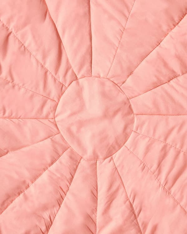 Lekematte i Rosa Bomull Blomstformet Quiltet 110 x 110 cm Barneromstilbehør for Barn