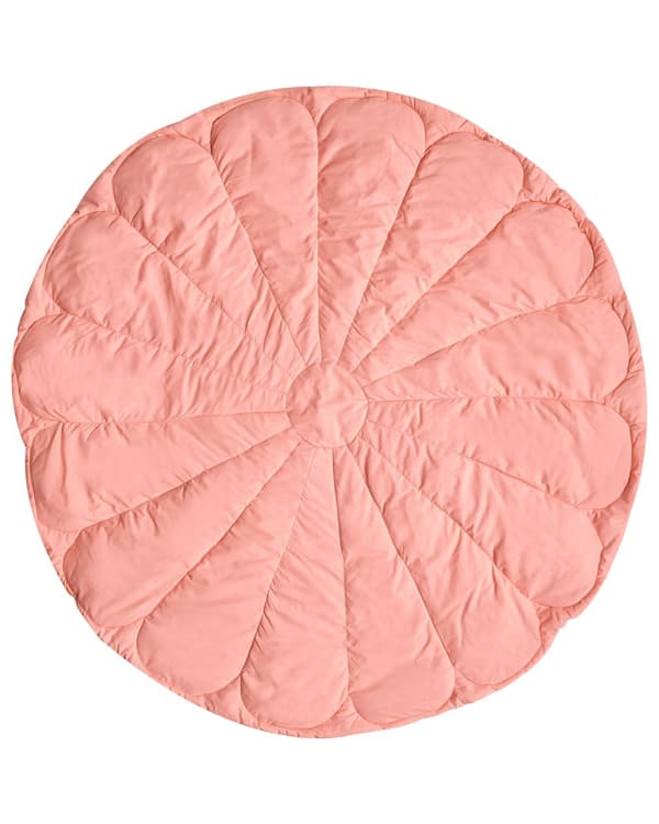 Lekematte i Rosa Bomull Blomstformet Quiltet 110 x 110 cm Barneromstilbehør for Barn