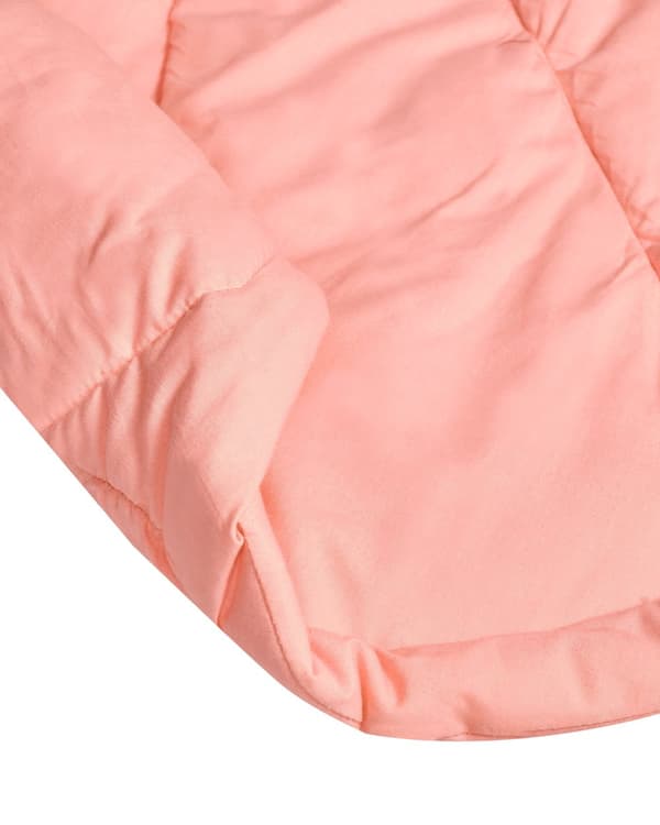 Legetæppe til børn Pink bomuldsbetræk Blomsterformet quiltet 110 x 110 cm Børnehave Børneværelse Tilbehør