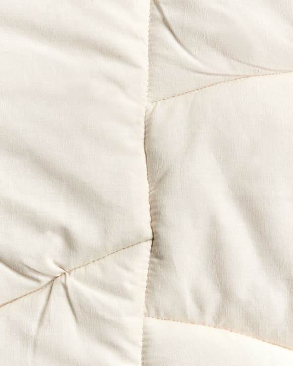 Aktivitetstæppe Off White Bomuld 110 x 110 cm Legetæppe til Baby Quiltet Legemåtte Blad Form Tumletæppe Aktivitetmåtte Hygge