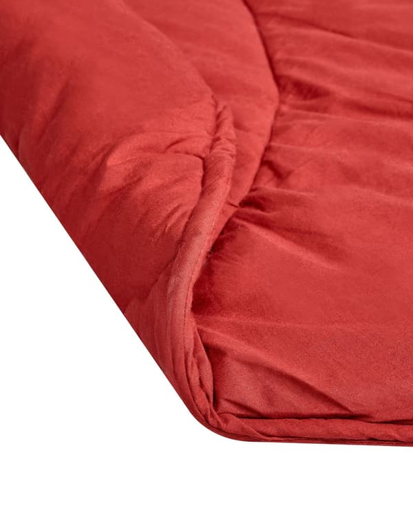 Aktivitetstæppe Rød Bomuld 110 x 110 cm Legetæppe til Baby Quiltet Legemåtte Blad Form Tumletæppe Aktivitetmåtte Hygge