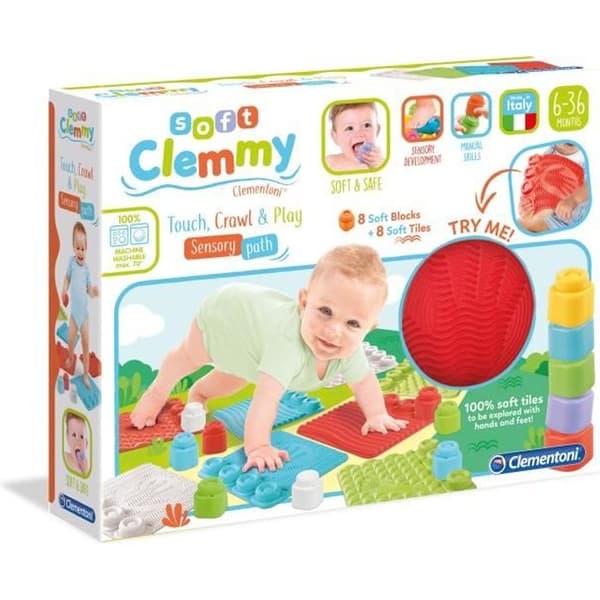 Sensoriska mattor - Clementoni - Clemmy - Röd - Flerfärgad - Baby - Blandad - 6 månader - Mjukt gummi
