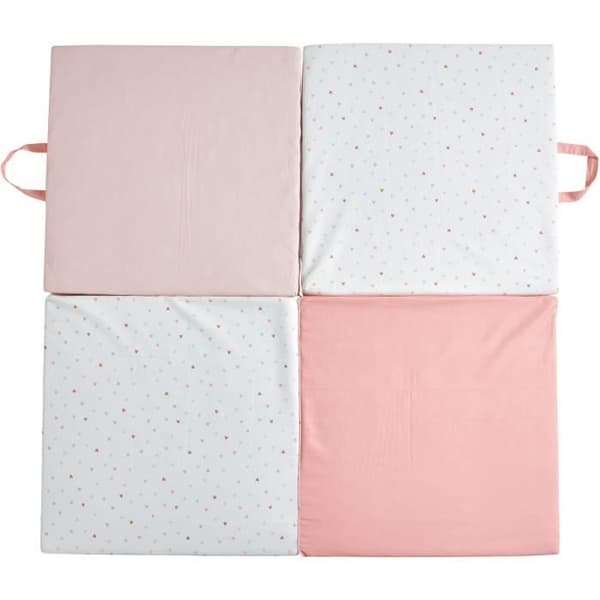 Malin TINEO MON COEUR 3in1 lekmatta - Skalbar multifunktionsmatta - 120x120x5 cm