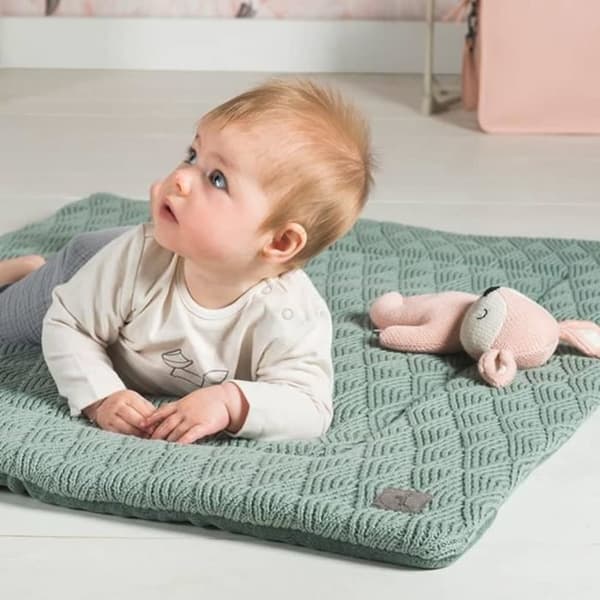 Jollein River Knit Playpen Quilt 80x100 cm Askgrön