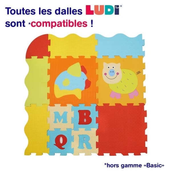 Vanliga skumplattor - LUDI - 90 x 90 cm - Isolering, dämpning, motstånd - Baby