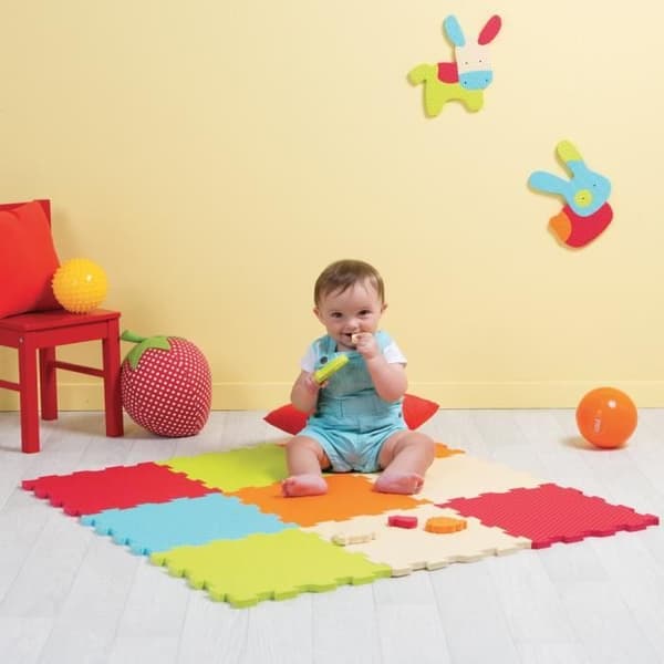 Vanliga skumplattor - LUDI - 90 x 90 cm - Isolering, dämpning, motstånd - Baby