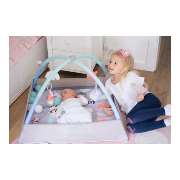 MoMi Aktivitetsteppa Lamalove Lekmatta för Baby Utbildande Multicolor Lama