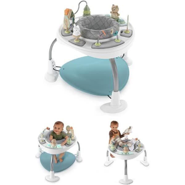 INGENUITY Spring & Sprout babyaktivitetscenter - 2 i 1 - lysande och musikaliskt - 63 x 76 x 76 cm - flerfärgat - från 6 månader