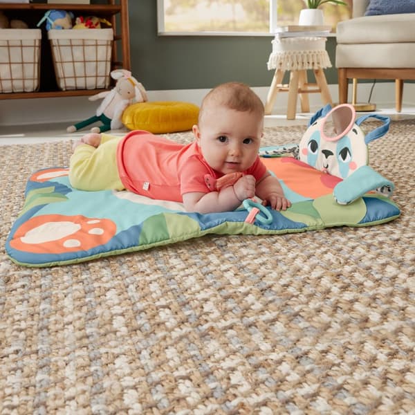 Fisher-Price Planet Friends Roly-Poly Panda Babyaktivitetslegemåtte med 2 legetøj