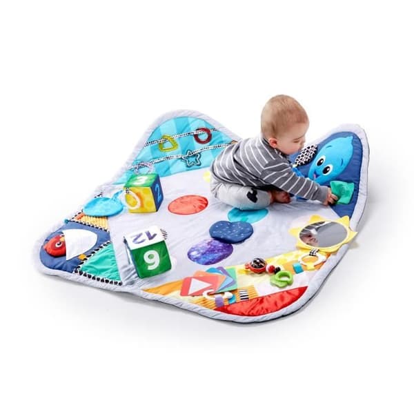 BABY EINSTEIN Skalbar lekmatta från nyfödd till småbarn, 18 leksaker/aktiviteter Ljus/melodier