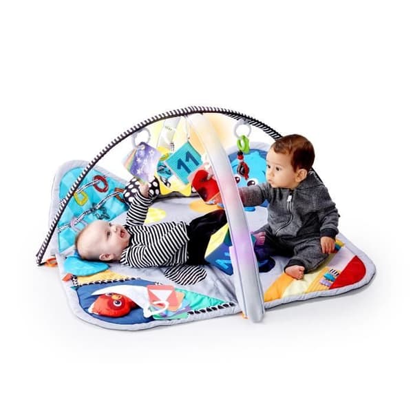 BABY EINSTEIN Skalbar lekmatta från nyfödd till småbarn, 18 leksaker/aktiviteter Ljus/melodier