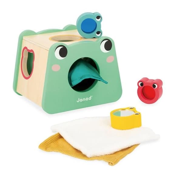 Box Spel Baby 1 År - 4 Användbara Leksaker - Sensoriskt Spel för Baby - Form för Nyföddas Utveckling