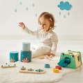 Miniatyrbild 2 av 6: Box Spel Baby 1 År - 4 Användbara Leksaker - Sensoriskt Spel för Baby - Form för Nyföddas Utveckling