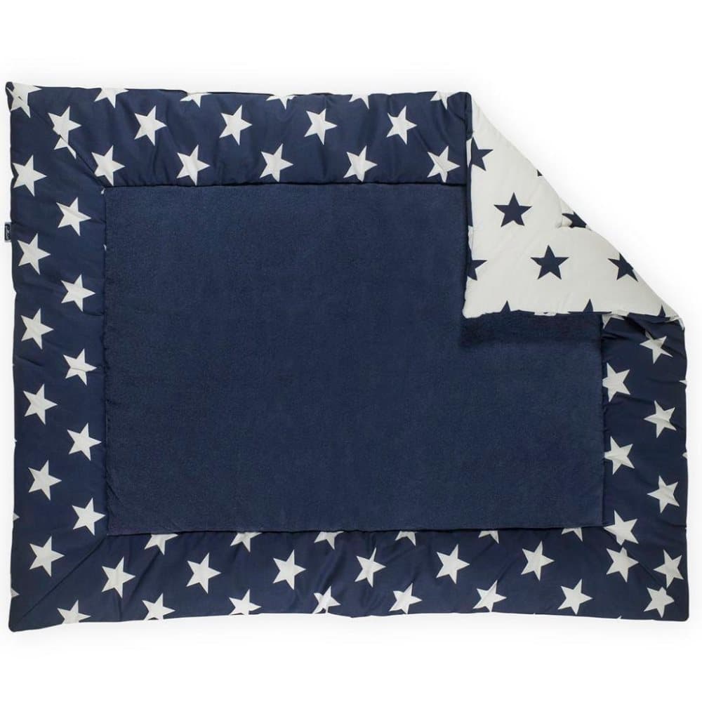 Jollein vattæppe til kravlegård 80x100 cm marineblå med stjerner 017-513-65028