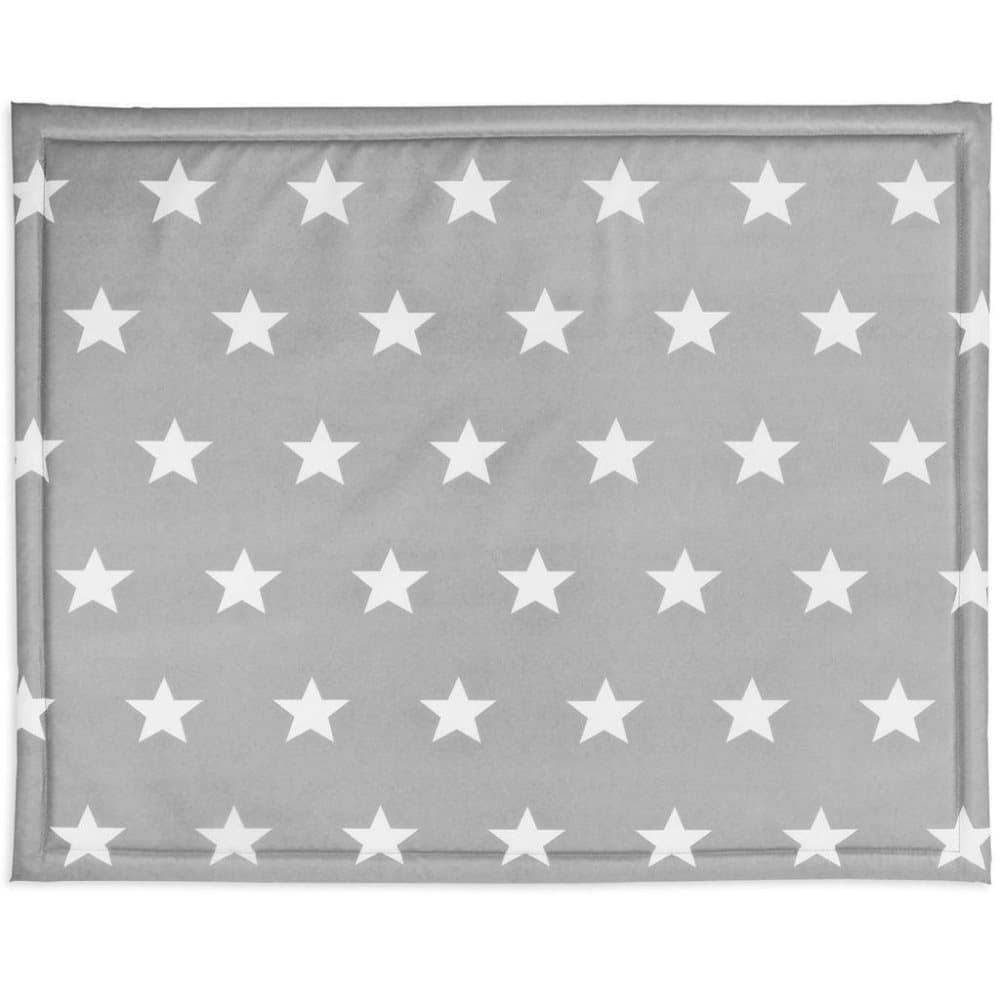 Jollein kravlegårdsunderlag 75 x 95 cm stjerner grå 018-512-65009