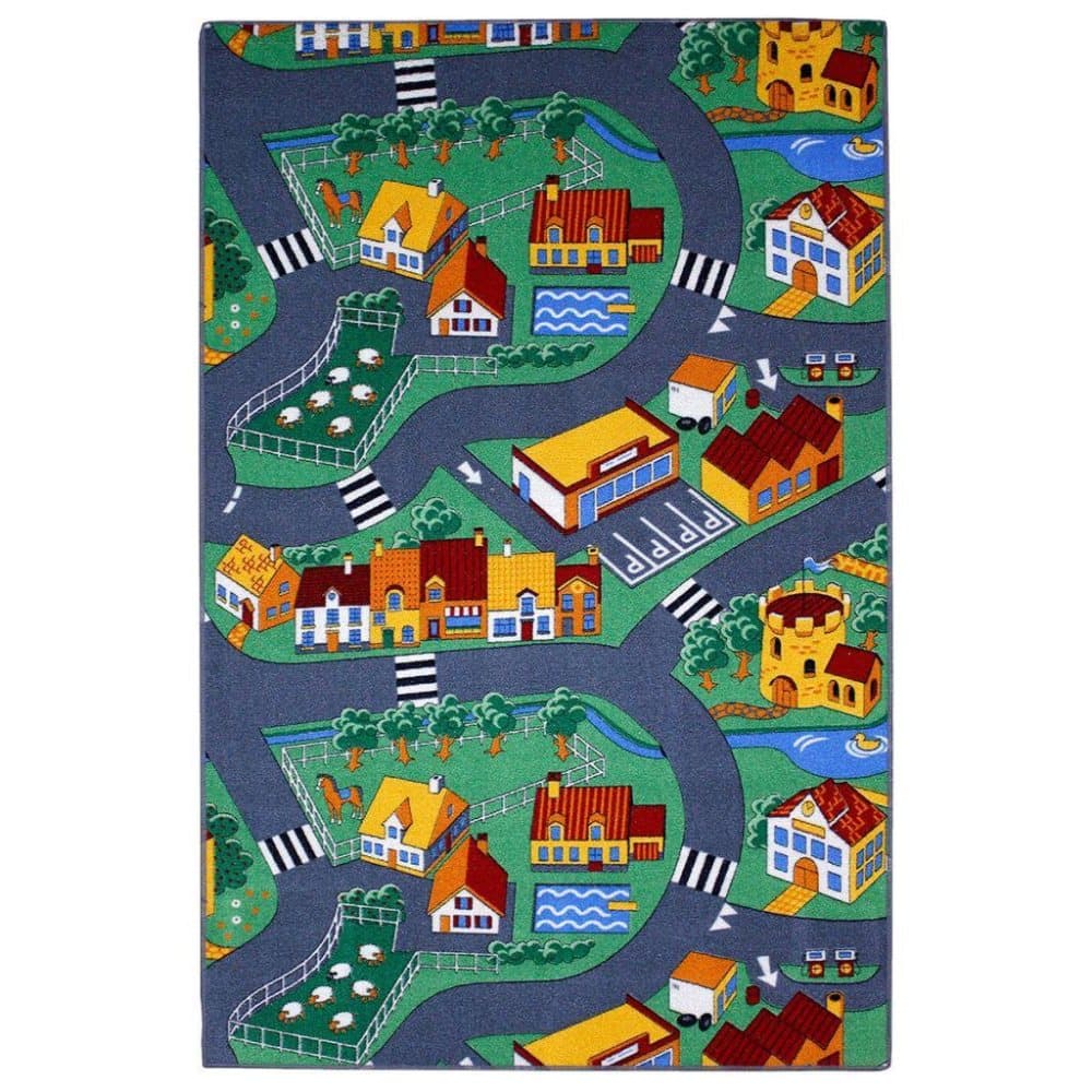 AK Sports legetæppe by med gader 100 x 165 cm 0309003