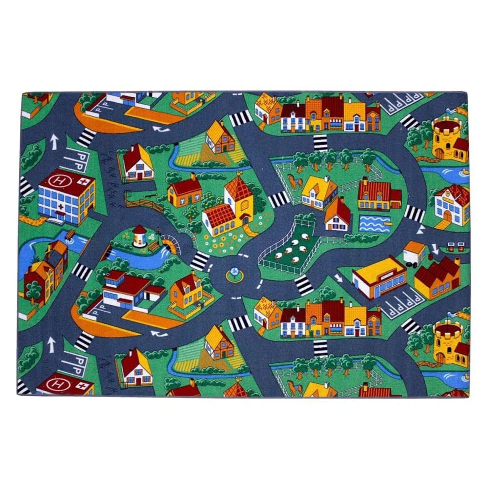 AK Sports legetæppe by med gader 140 x 200 cm 0309004
