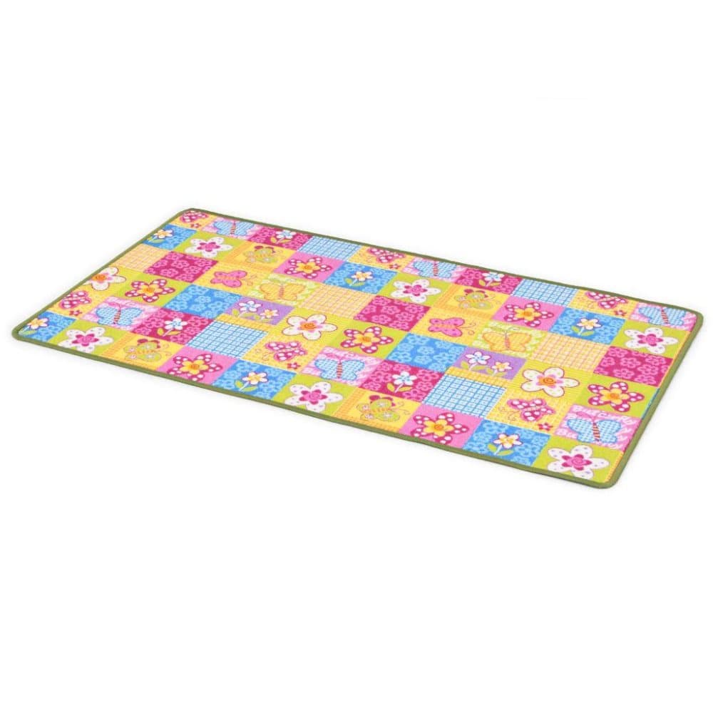 vidaXL legetæppe loop-pile 133 x 180 cm sommerfuglemønster