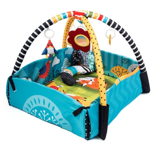 Babygym extra stort med djur - 110x100x53 cm - Brokiga färger