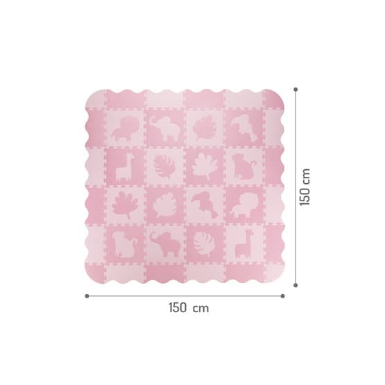 Momi - Zawi Pussel Matta Rosa - 150X150 Cm