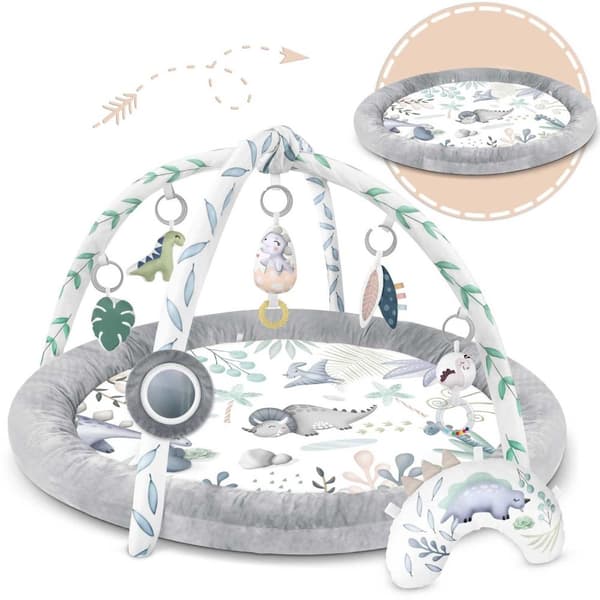 Nukido Dinosaur Baby Gym - 7-i-1 Lek & Lär-set för barnbarn