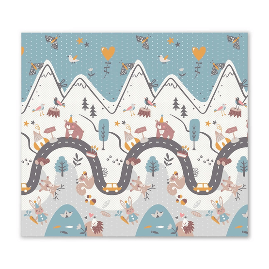 Baby Legemåtte - Skum - Sammenfoldelig - 200X180X1Cm - Dobbeltsidet
