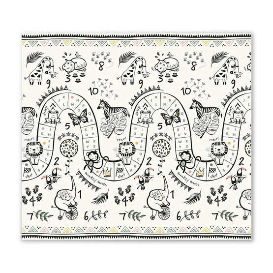 Baby Legemåtte - Skum - Sammenfoldelig - 200X180X1Cm - Dobbeltsidet