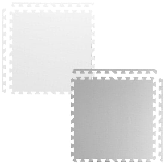 Babylekmatta - Pusselmatta - Vit-Grå - 60 X 60 Cm - 9 St Delar