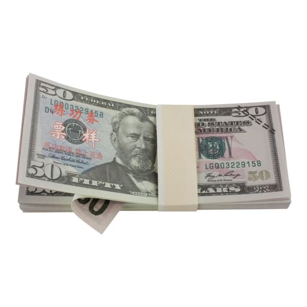 Låtsaspengar - 50 Amerikanska dollar (100 sedlar)
