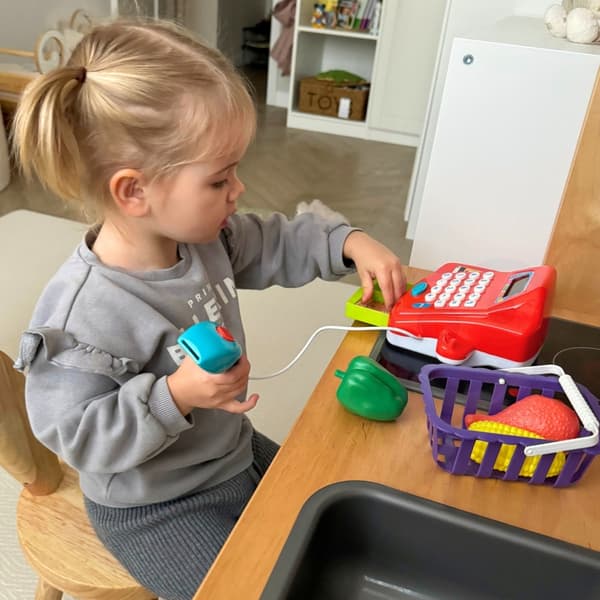 WOOPIE BABY kasseapparat med lommeregner og tilbehør