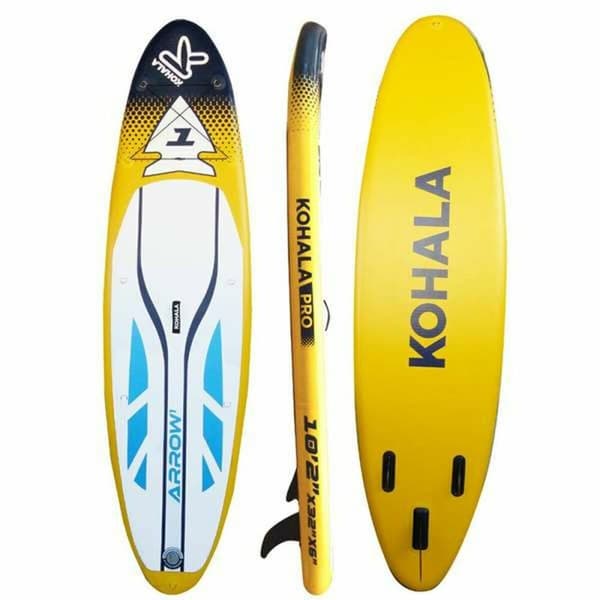 Oppustelige Paddle Surf Board med tilbehør Kohala Arrow 1 Gul (310 x 81 x 15 cm)