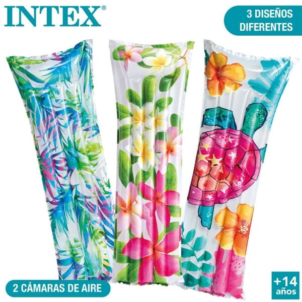 Luftmadras Intex Tropisk 183 x 14 x 69 cm (24 enheder)