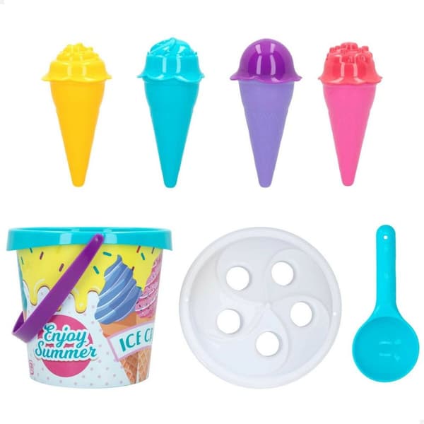 Rantalelusetti Colorbaby Ø 18 cm 11 Kappaletta Jäätelö polypropeeni (15 osaa)