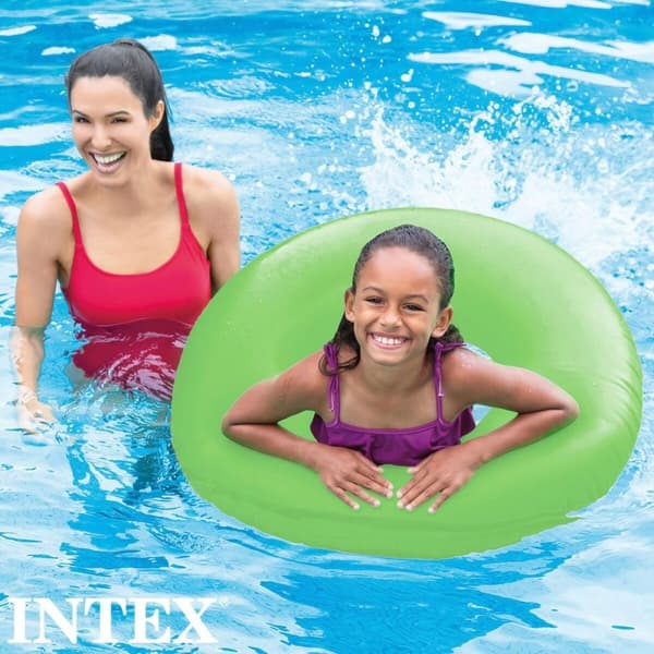 Oppustelig flydende donut Intex Neon 91 x 91 cm (24 enheder)