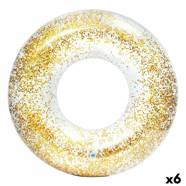 Oppustelig flydende donut Intex Gennemsigtig Skinne Ø 119 cm (6 enheder)
