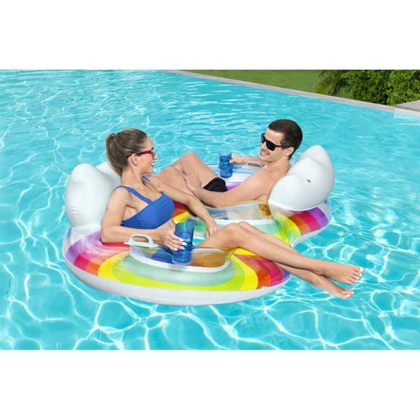 Oppusteligt hjul Bestway Regnbue 186 x 116 cm