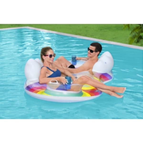 Oppusteligt hjul Bestway Regnbue 186 x 116 cm