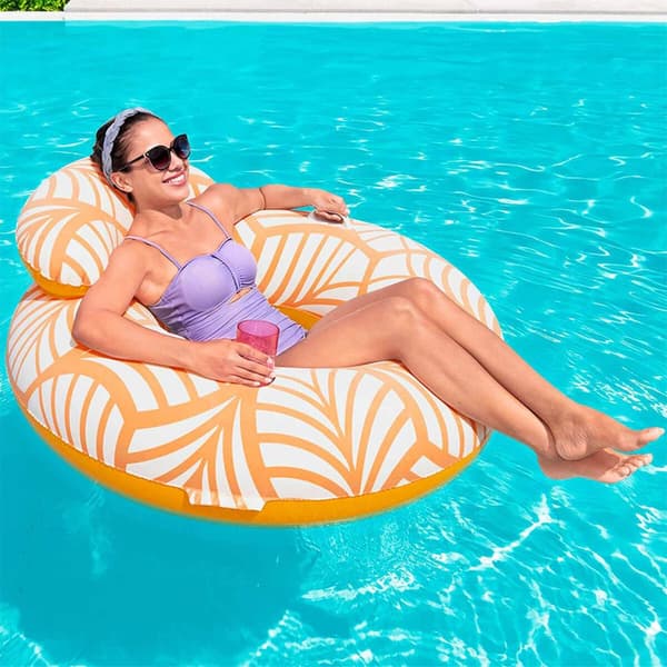 Oppustelig poolstol Bestway Deluxe 118 x 117 cm Orange