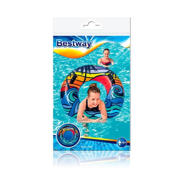 Puhallettava kelluke Bestway Ø 91 cm Monivärinen
