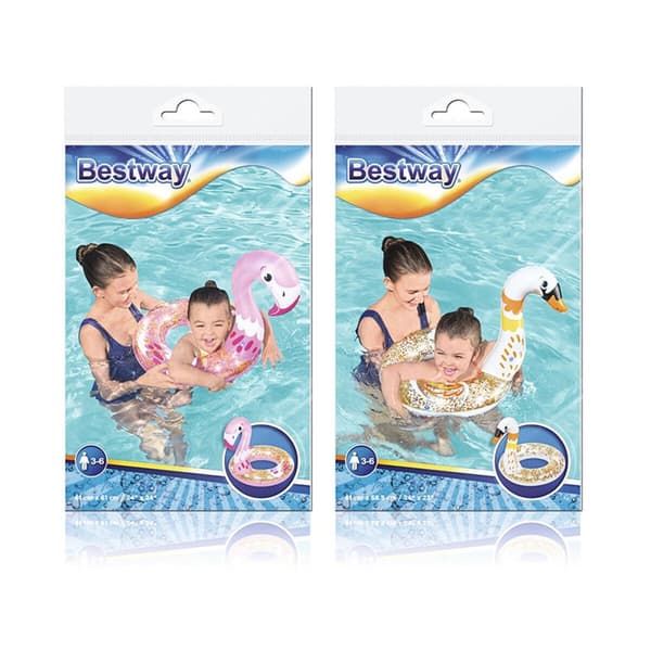 Bestway Uppblåsbar Floatdjur Blandade Färger 61x58,5/61x61 cm + 3 till 6 År Strand och Pool 36306