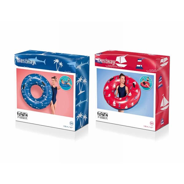 Uppblåsbar poolflotta Bestway Ø 119 cm Multicolour