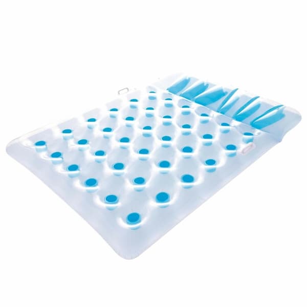 Bestway Dubbel Uppblåsbar Flyter Glas 193x142 cm Strand och Pool 43055