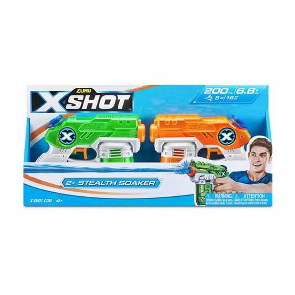 Vandpistol X-Shot Warfare Double Small Stealth 2 Dele 16 x 13 x 3 cm