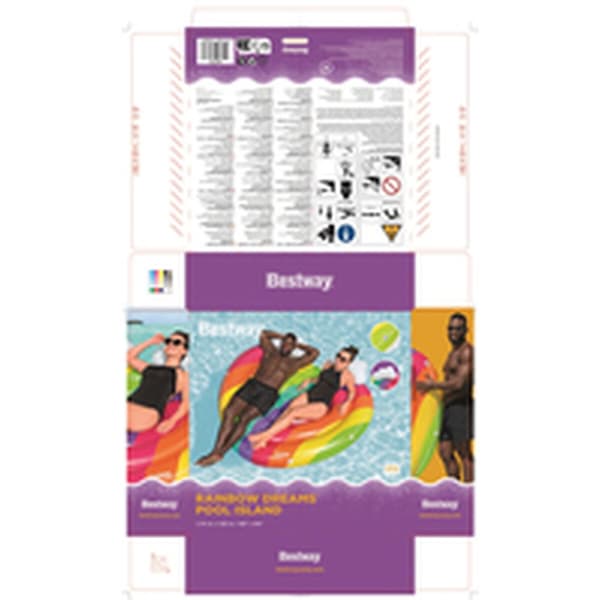 Oppustelig ø Bestway Regnbue 175 x 163 cm