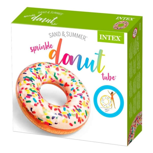 Täytettävä rengas Intex Donut Valkoinen 114 x 25 x 114 cm (12 osaa)